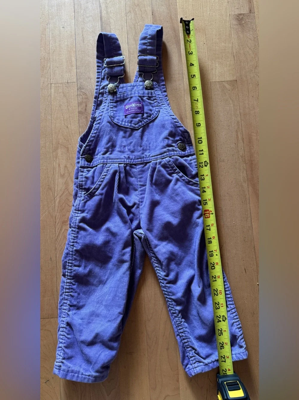 Vintage 80’s OshKosh 2T lavender / lilac / purple corduroy overalls